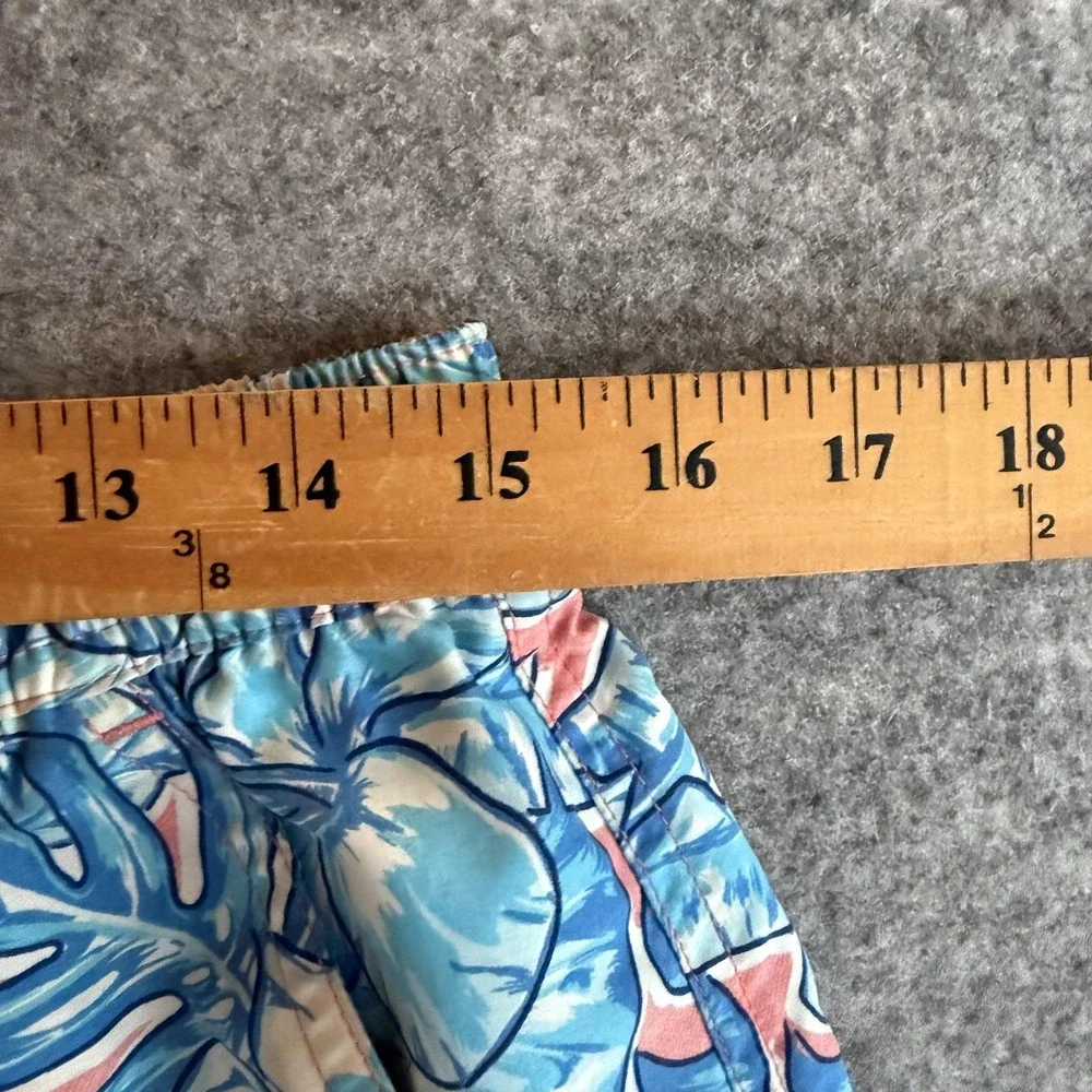 Vineyard Vines Shorts Mens Medium Blue Pink‎ Floral Swim Trunks Mesh Lined
